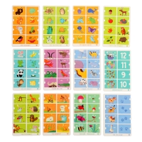 IQ Многоразовые карточки &laquo;Весёлые зверушки&raquo;, с прищепками, 4+