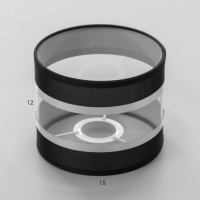 Абажур "Сигма" черный белый Е27 15х15х12 см Абажур "Сигма" черный белый Е27 15х15х12 см