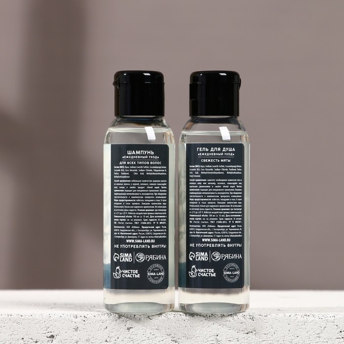 Подарочный набор косметики &laquo;Сильному духом&raquo;, гель для душа и шампунь для волос, 2 х 100 мл, Новый Год