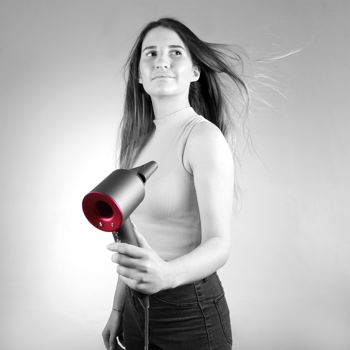 Фен Windigo LF-03, 1250 Вт, 3 температурных режима, 3 скорости, концентратор, серо-розовый