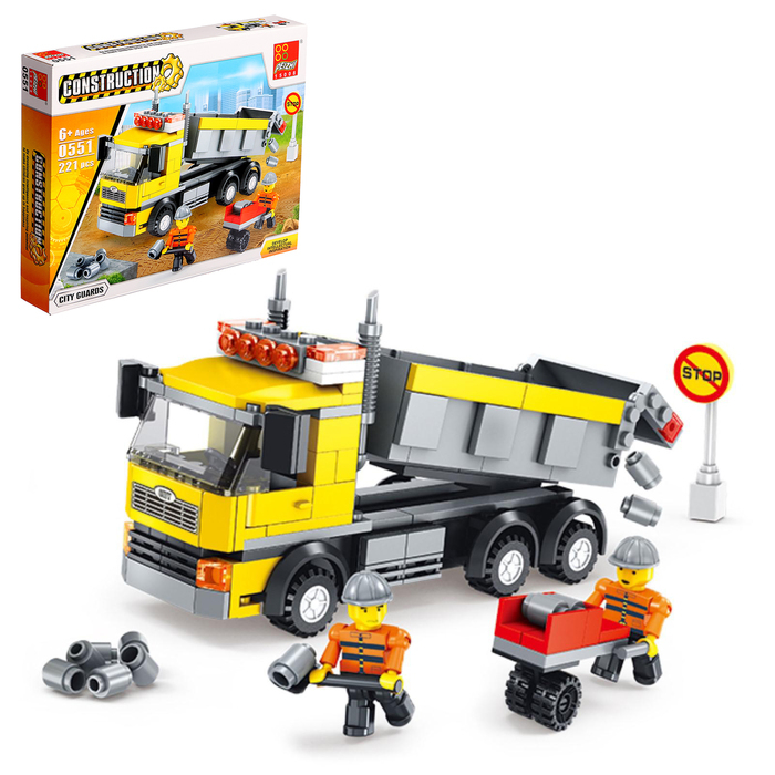 Конструктор Строители &laquo;Самосвал&raquo;, 221 деталь