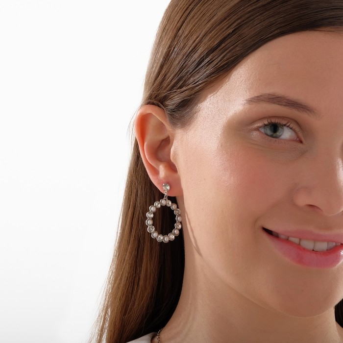 Гарнитур 2 предмета: серьги, кулон &laquo;Бонтон&raquo;, цвет МИКС, 43 см