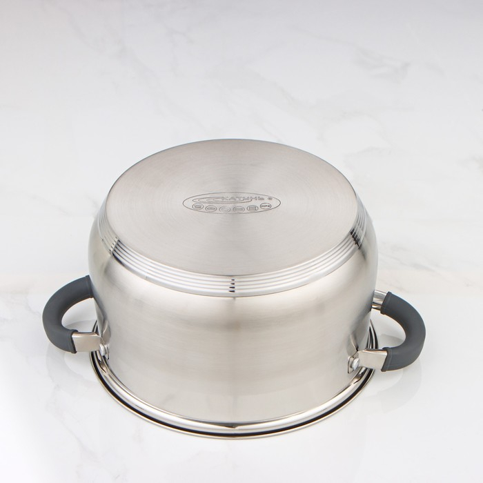 Кастрюля &laquo;Ирида&raquo;, 5,2 л, d=22 см, стеклянная крышка, капсульное дно, индукция