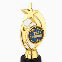 Кубок наградная фигура: звезда &laquo;Ты лучший&raquo; золото, пластик, 18,5 х 7 х 7 см.