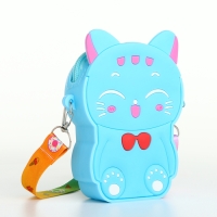 Сумка детская для девочки на молнии, цвет голубой Сумка детская для девочки на молнии, цвет голубой