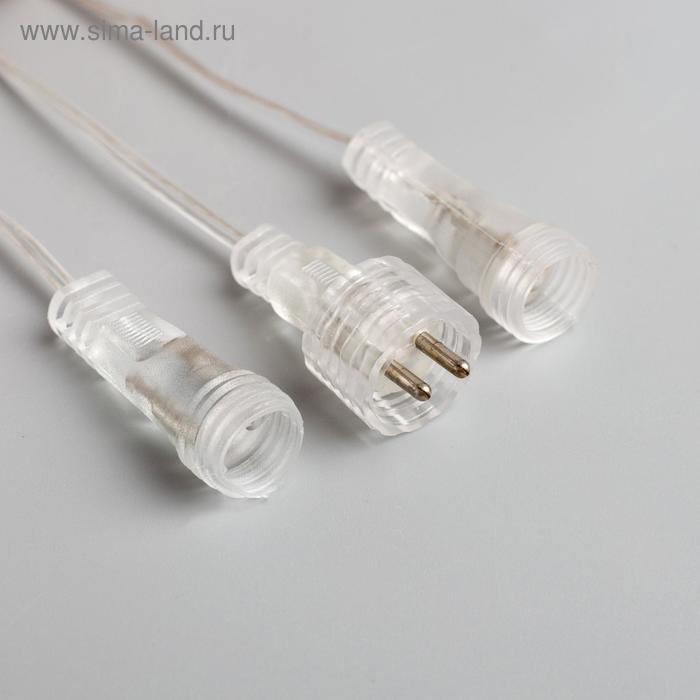 Гирлянда &laquo;Сосульки&raquo; 2.5 &times; 0.3 м, IP65, прозрачная нить, 192 LED, свечение красное с эффектом стекания, 12 В