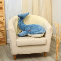 Мягкая игрушка &laquo;Кит&raquo;, 75 см, с пледом, рот на молнии