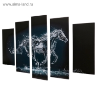 Модульная картина "Хрустальный конь" (2-23х52; 2-24х70; 1-24х80) 120х80см Модульная картина "Хрустальный конь" (2-23х52; 2-24х70; 1-24х80) 120х80см