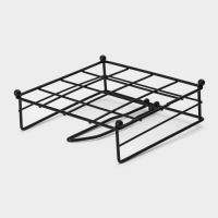 Салфетница Доляна &laquo;Столовые приборы&raquo;, с держателем, 17,5&times;18&times;6 см, цвет чёрный