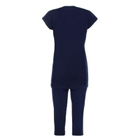 Костюм домашний женский (туника, бриджи), цвет синий, размер 52