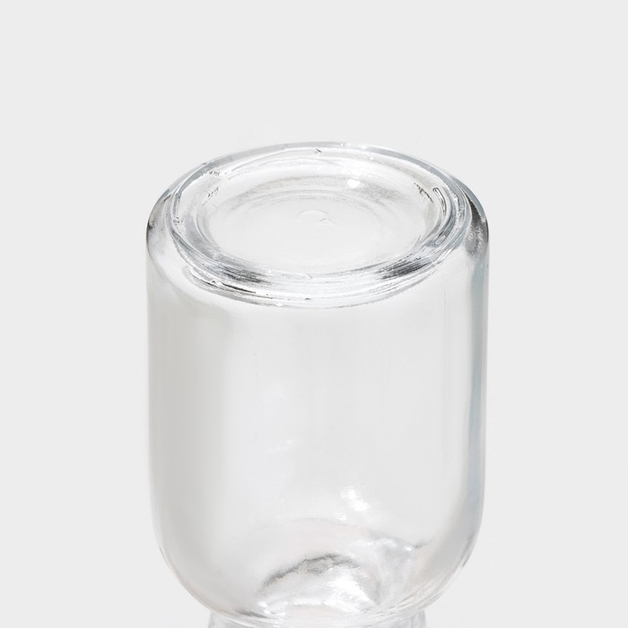 Банка стеклянная для хранения сыпучих продуктов Доляна &laquo;Парфе&raquo;, 40 мл, 4&times;6,6 см, с пробковой крышкой