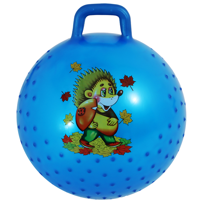 Мяч-прыгун с ручкой &laquo;Девчонки и Мальчишки&raquo;, массажный, d=55 см, 420 г, цвета МИКС