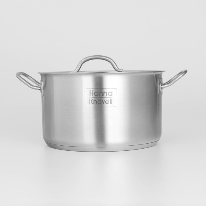 Кастрюля из нержавеющей стали Hanna Kn&ouml;vell с крышкой, 5 л, d=22 см, h=13 см, толщина стенки 0,6 мм, индукция
