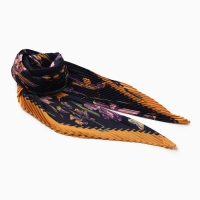 Плиссированный женский платок MINAKU, 70*70, цв.тёмно-синий Плиссированный женский платок MINAKU, 70*70, цв.тёмно-синий