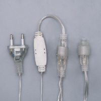 Гирлянда &laquo;Бахрома&raquo; 3 &times; 0.6 м, IP44, УМС, прозрачная нить, 160 LED, свечение красное, 220 В