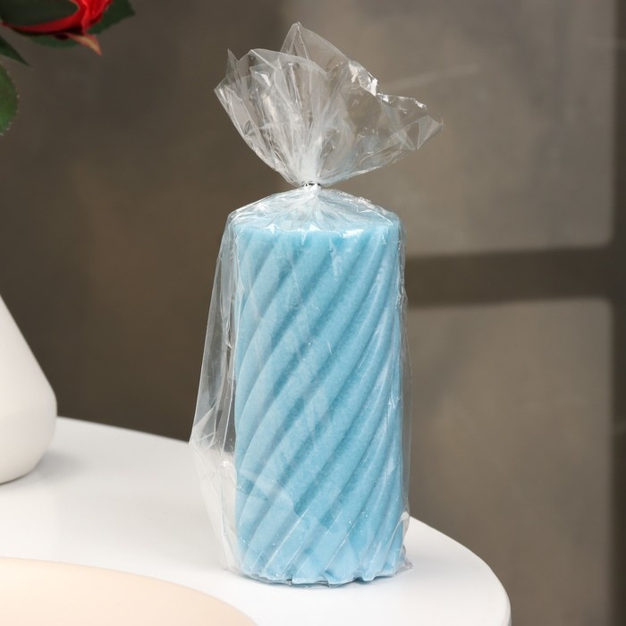 Свеча-цилиндр "Спираль", 5х10 см, нива, 6 ч