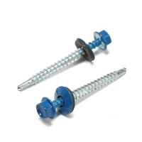 Саморезы кровельные 4,8х50 мм, RAL5005 цвет синий, 150 шт. Саморезы кровельные 4,8х50 мм, RAL5005 цвет синий, 150 шт.