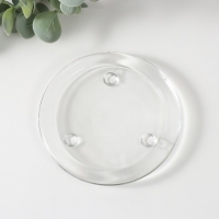 Подсвечник стеклянный для широких свечей d 7,7 см