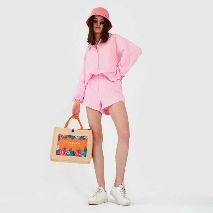 Сумка женская пляжная &laquo;Летний вайб&raquo;, 35х30х14 см