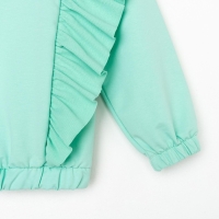 Свитшот для девочки KAFTAN "Basic line" размер 32 (110-116), цвет мята Свитшот для девочки KAFTAN "Basic line" размер 32 (110-116), цвет мята