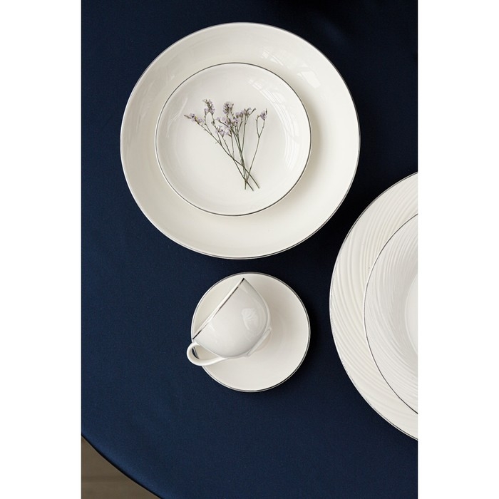 Тарелка глубокая фарфоровая Magistro &laquo;La Perle&raquo;, 1 л, d=22,5 см, цвет белый