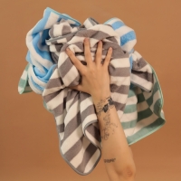 Полотенце банное Этель "Полосы", цв. голубой, 70х140 см, 100% п/э, 240 г/м2 Полотенце банное Этель "Полосы", цв. голубой, 70х140 см, 100% п/э, 240 г/м2