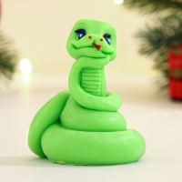 Новый год. Символ 2025. Фигурное мыло "Змейка Ёлочка" зеленое, 60г Новый год. Символ 2025. Фигурное мыло "Змейка Ёлочка" зеленое, 60г