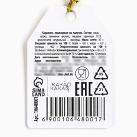 Новый год! Леденец на палочке, варежка, с вафельной картинкой &laquo;Тепла и уюта&raquo;, 35 г