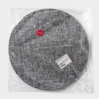 Салфетка сервировочная на стол Доляна &laquo;Ди&raquo;, d=38 см, цвет тёмно-серый