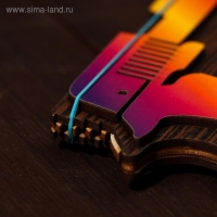 Сувенир деревянный &laquo;Резинкострел, красная звезда&raquo; + 4 резинки