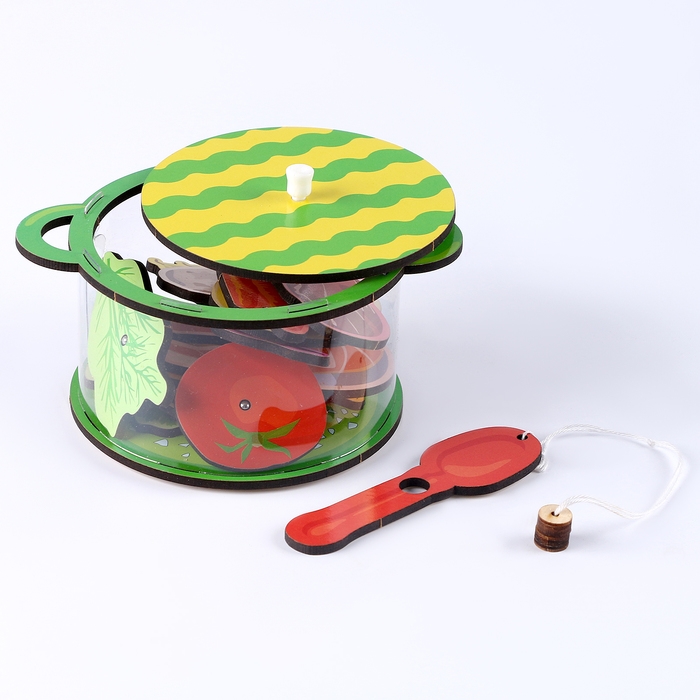 Разивающая игра сортер &laquo;Кастрюля с овощным супом&raquo;