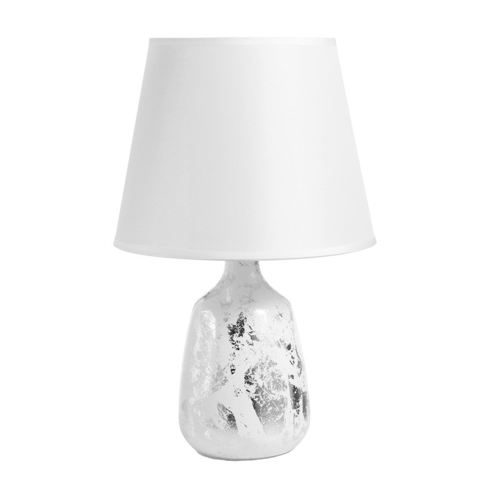 Настольная лампа "Пани" Е14 40Вт серебро 20х20х32см RISALUX