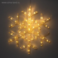 Светодиодная фигура &laquo;Снежинка&raquo; 39 см, акрил, 50 LED, 220 В, свечение тёплое белое
