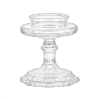Подсвечник стекло на 1 свечу "Бокал на ножке" прозрачный 18х8,5х5 см
