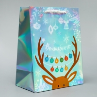 Пакет голографический &laquo;Волшебного&raquo;, MS 18 х 23 х 10 см, Новый год