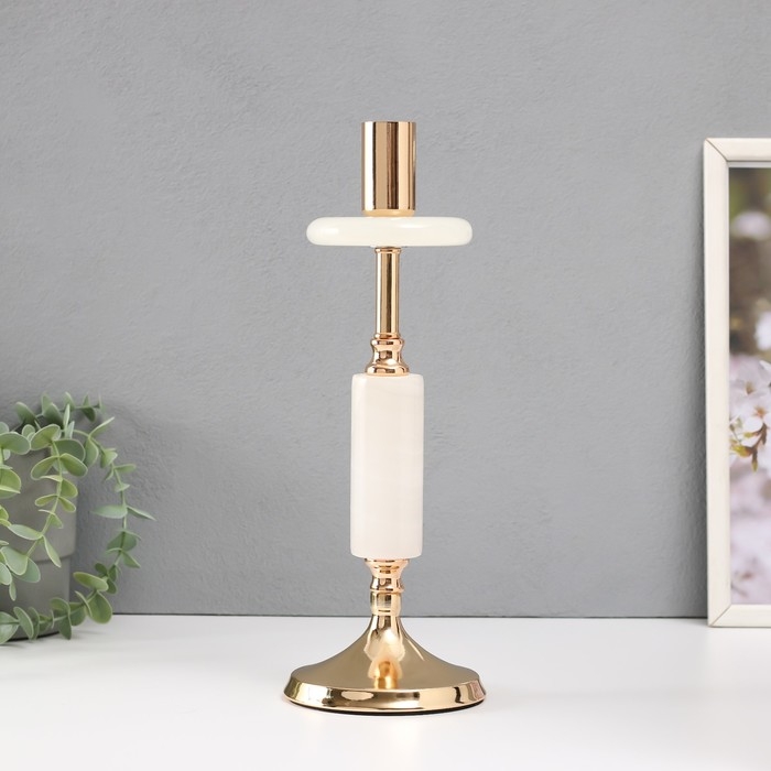 Подсвечник металл на 1 свечу d=3 см "Нурулла" 10,5х10,5х31 см