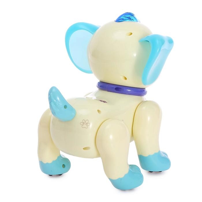 Робот собака &laquo;Умный питомец&raquo; ZHORYA, на пульте управления, интерактивный: звук, свет, танцующий, музыкальный, на батарейках, на русском языке, бежево-коричневый