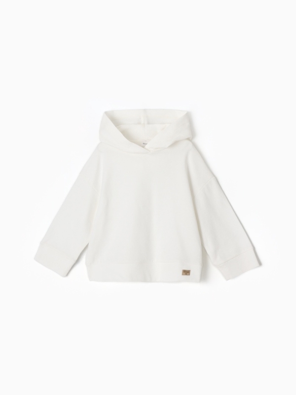 Худи детское MINAKU, цвет молочный, рост 128 см