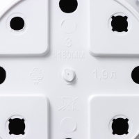 Горшок для цветов с поддоном &laquo;Сильвер ЭКО&raquo;, 1.9 л, d=18 см, белый