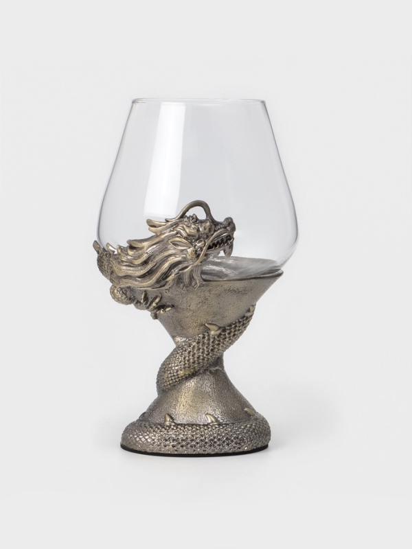 Бокал для коньяка 550 мл "Дракон", подарочный, бронза