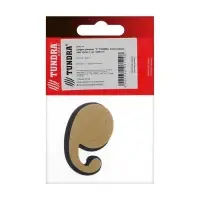 Цифра дверная 9 ТУНДРА, пластиковая, цвет хром, 1 шт.