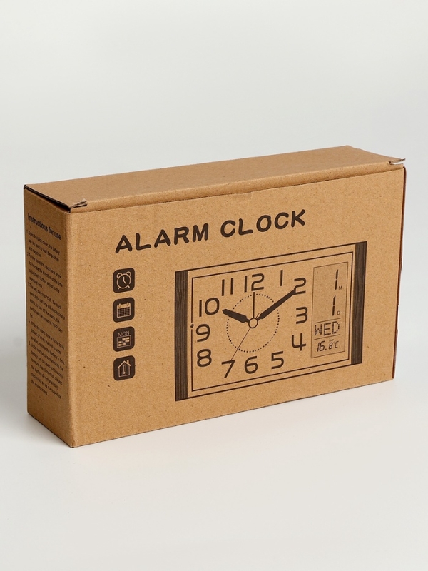 Часы будильник настольные, на батарейках, 17.9 х 10.9 х 4.1 см, циферблат 10.9 х 15.5 см