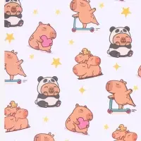 Бумага упаковочная &laquo;Капибары&raquo;, 70 &times; 100 см