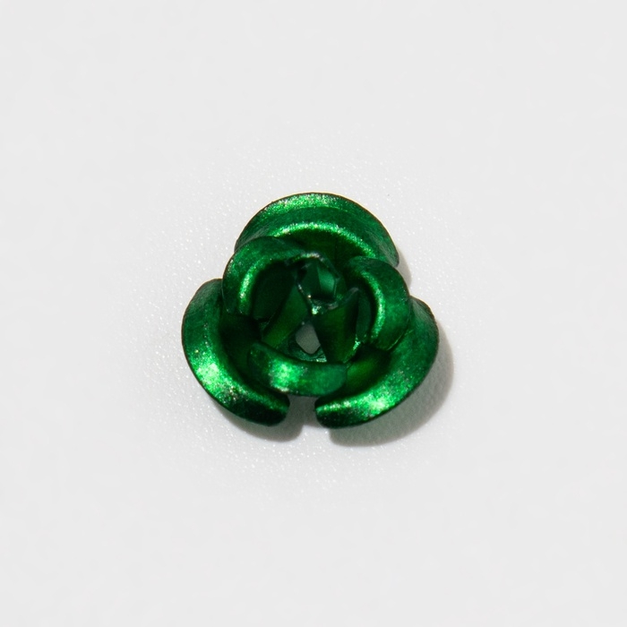 Бусина &laquo;Розочка&raquo;, 8 мм, (набор 30 шт.),цвет зелёный