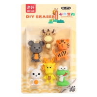 Игровой набор ластиков &laquo;Зверята&raquo;, 6 шт., МИКС