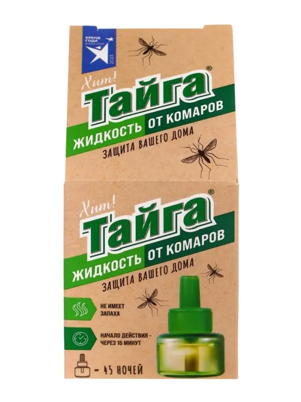 Тайга Хит! Ликвид жидкостной наполнитель от комаров 45 ночей