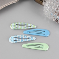 Невидимка для волос "Флора" (набор 8 шт) цветы узоры, 5 см, микс Невидимка для волос "Флора" (набор 8 шт) цветы узоры, 5 см, микс