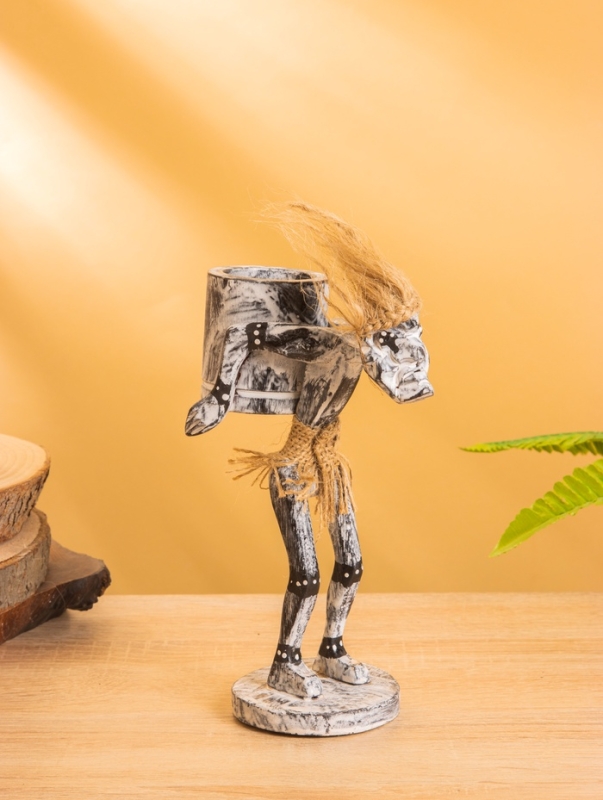 Сувенир "Абориген с кувшином" дерево, 8х13х20 см