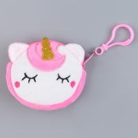 Кошелек детский мягкий "Единорожик", 8 см, розовый цвет Кошелек детский мягкий "Единорожик", 8 см, розовый цвет