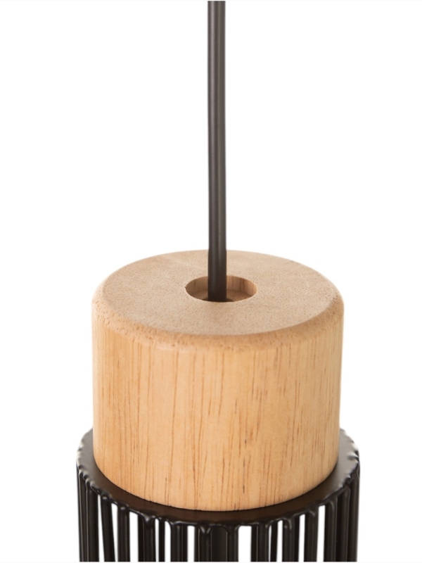 Светильник "Крит" 1х40Вт Е27 черный/коричневый 16х16х40,5(140)см